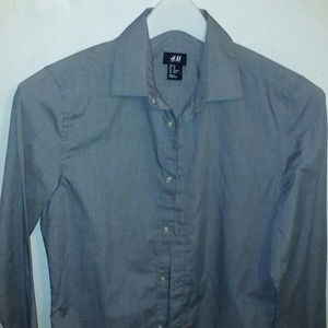 H&M Gray Dress Shirt - Size Xtra Small